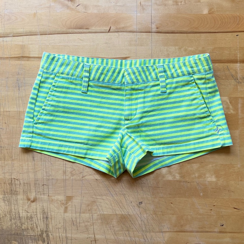 Hurley Neon Yellow and light Blue shorts size 5